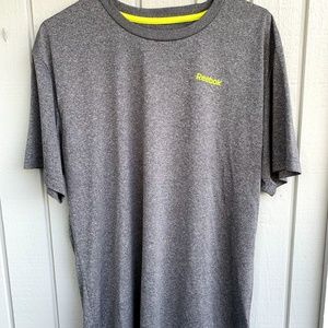 Reebok heather gray workout shirt, size L